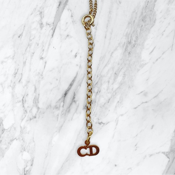 Christian Dior CD Logo Apple Necklace - Picture 4 of 5